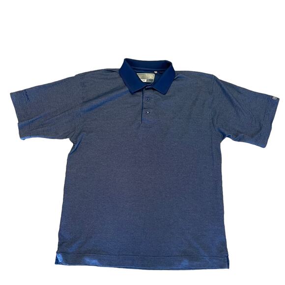Cutter & Buck CB Drytec Blue White Polo Shirt Medium - Picture 1 of 5
